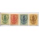 ESPAÑA 1938 Yv. 636/9 SERIE COMPLETA DE ESTAMPILLAS NUEVAS CON GOMA, RARAS 140 EUROS EDIFIL 185 EUROS
